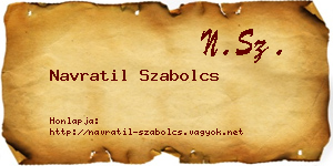 Navratil Szabolcs névjegykártya