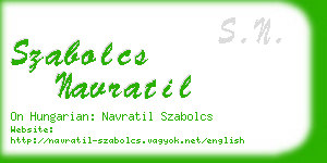 szabolcs navratil business card